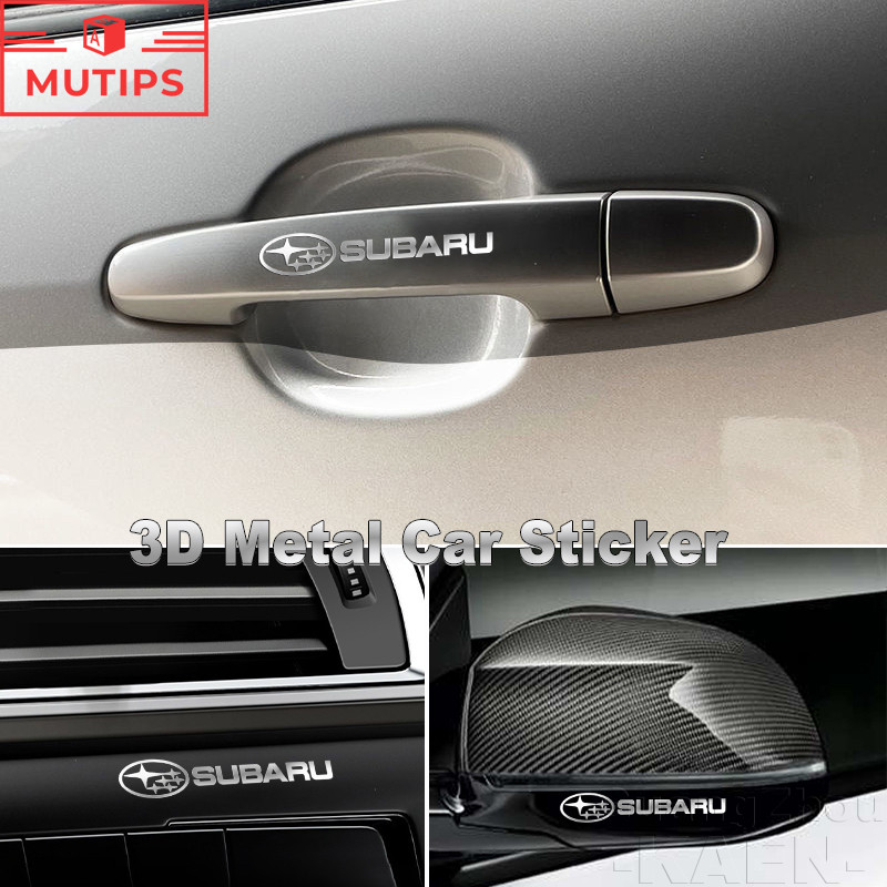 Subaru 3D สติกเกอร์รถ สติกเกอร์โลหะ กระจกมองหลัง หน้าต่าง ที่ปัดน้ําฝน ตกแต่งรถยนต์ XV Forester Crosstrek Impreza WRX sti Outback Levorg BRZ Legacy