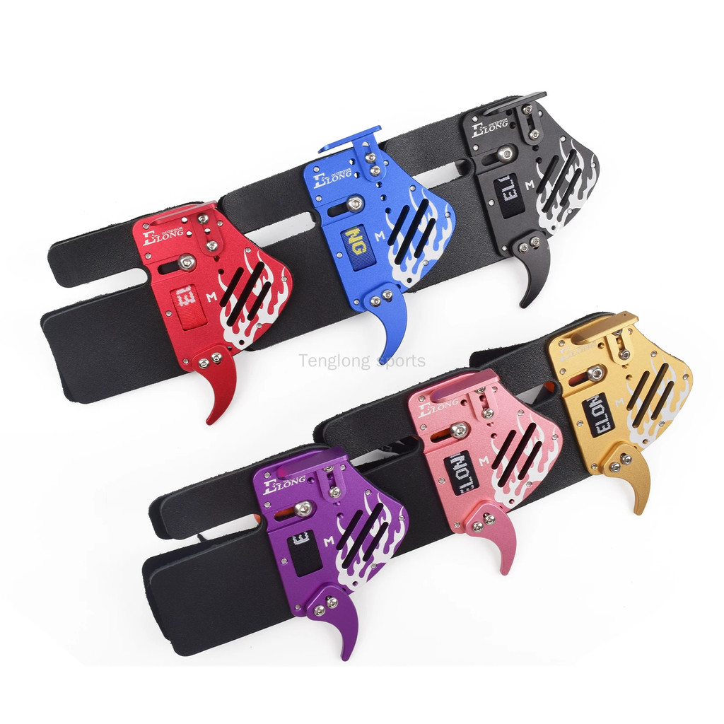 ELONG S/M Finger Tab มือขวา หนังแท้และแผ่นอลูมิเนียม สำหรับป้องกันมือขวา