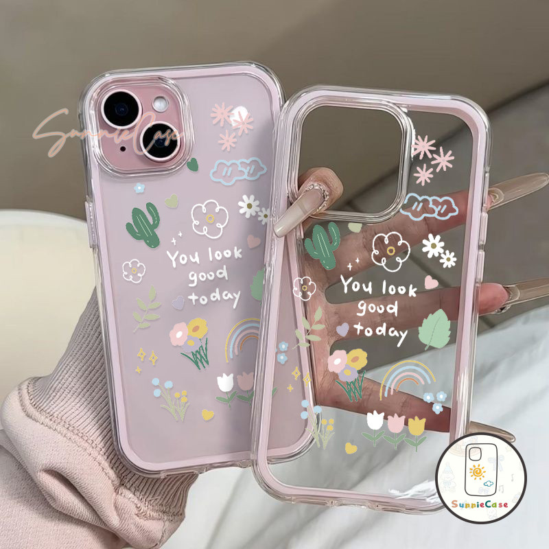 โปร่งใส เคสไอโฟน 12 16 สำหรับ IPhone 11 15 16 12 13 14 Pro Max XS X XR Max 7 11 16 8 Plus เคสโทรศัพท์สองในหนึ่งสีสันสดใส