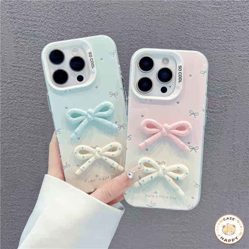 เคสไอโฟน 13 สำหรับ IPhone 15 16 14 11 12 Pro Max 15 7 8 16 Plus XS X XR Max SE 2020 ปกไล่ระดับสีน่ารักฝันหวานโบว์ ราคา ถูกที่สุด ดีลบีเคเค