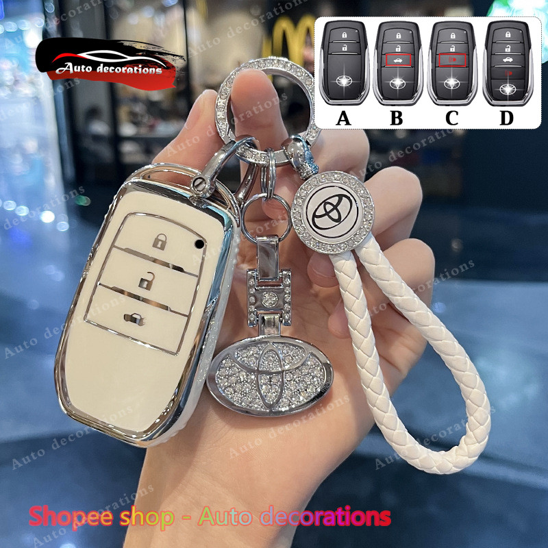 ฝาครอบกุญแจโตโยต้าสําหรับ Toyota GR SPORT 2022-2024/FORTUNER2017-2019/Rcoo/Revo/Harrier/INNOVA/GR SPORT เคสกุญแจโตโยต้า