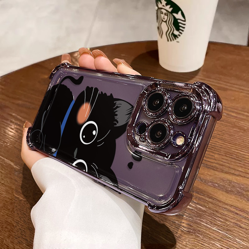 3 In1 สีดําหีสําหรับRedmi Note7 Redmi Note8 9s 10 10pro 11 เคสโทรศัพท์นุ่มAnti Fallป้องกันกรณีน่ารัก