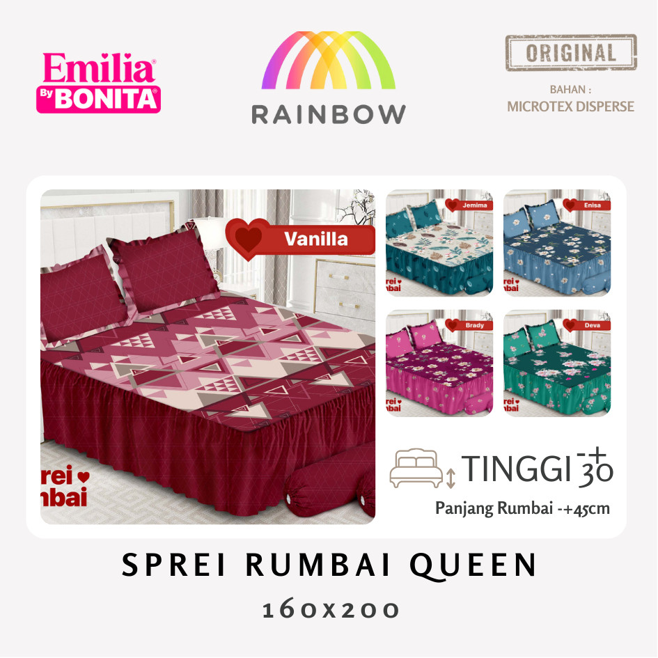 SHOB.SHOP Emilia - ผ้าปูที่นอน RUMBAI Queen (160x200) โดย Bonita OFFICIAL Choice