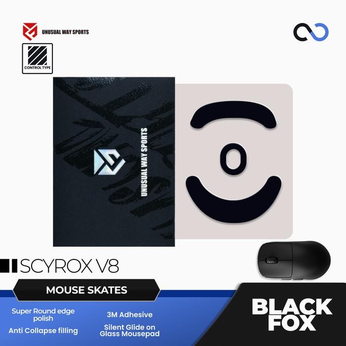 Uncasual Way Sports Black Fox Scyrox V6 Gaming Mouse Feet / Skate Mouse UHMW-PE (ควบคุม)