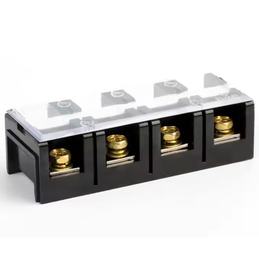 บล็อกเทอร์มินัลบล็อก 4P 4 Pole 60A 60 A แก้ว STB TC604 TC-604 TC 604