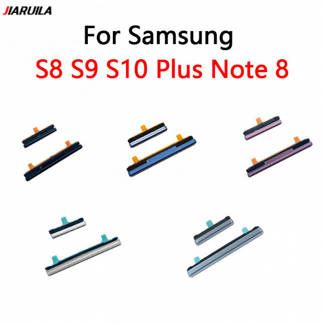 ปุ่มเปิดปิดปุ่มปรับระดับเสียงด้านข้าง แบบเปลี่ยน สําหรับ Samsung Galaxy S8 S9 S10 Plus note 8