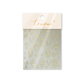 Tomoni & Mo Shi โลหะ Noble Elegant เล็บสติกเกอร์สไตล์ผู้ใหญ่สติกเกอร์เล็บพนมเปญ Scepter เครื่องประดับวัสดุ
