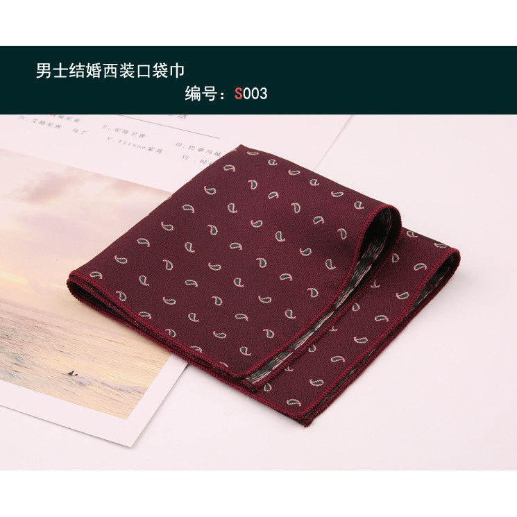 ผ้าเช็ดหน้าผู้ชาย ออกแบบสวยงามลายดอกไม้และเพชร เหมาะสำหรับสวมใส่ในงานพิเศษอย่างงานแต่งงาน - รูปที่ 7