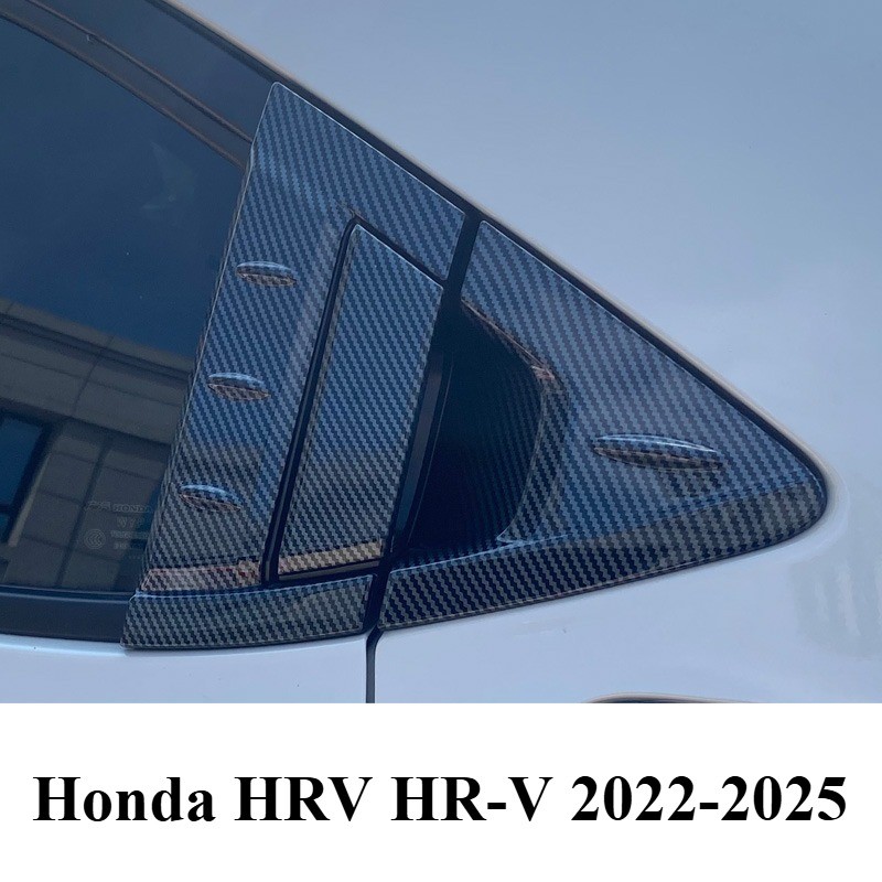 Honda HRV HR-V 2022-2025 มือจับประตูด้านหลังฝาครอบชาม HRV / VEZEL รถอุปกรณ์เสริมคาร์บอน/สีดําเงา/โคร