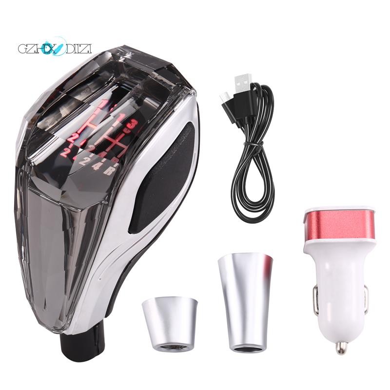 GzhxdiiziCar เกียร์เกียร์ธรรมดาเกียร์ Shift Handle LED คริสตัลลูกบิดสําหรับ Universal