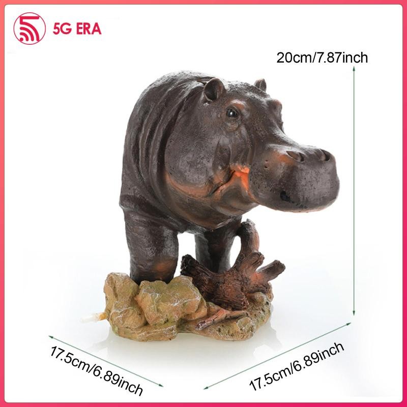 [Wishshopeezzzxh] Air Bubbler Hippo Fish Tank Bubbler ตกแต่งสําหรับ Hermit Crab Tank Aquarium 20cmx1