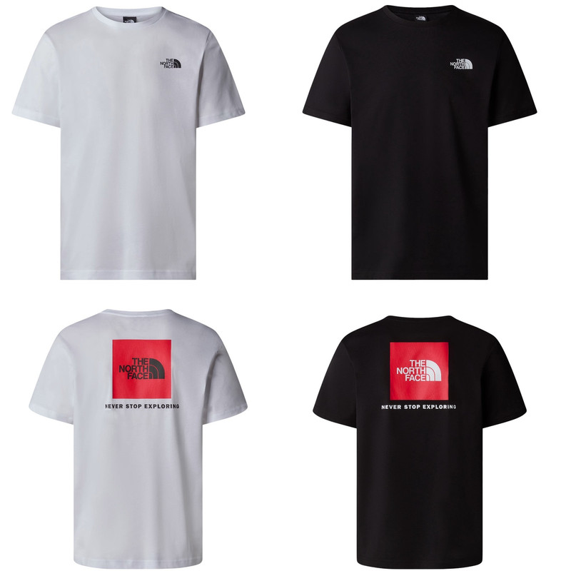 ⭐️The North Face T เสื้อลูกเรือคอ TNF แขนสั้น Mens T เสื้อ Redbox Cotton纯棉男女士T
