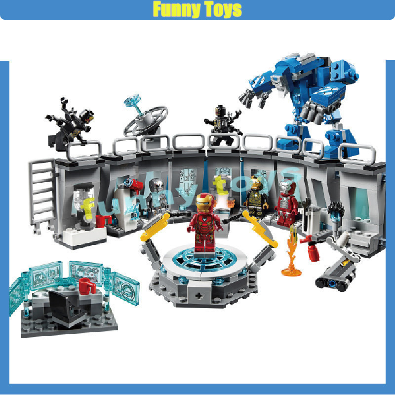 76125 Iron Man Hall of Armour Building Blocks The Avengers Super heroes ของเล่นของขวัญสําหรับชาย