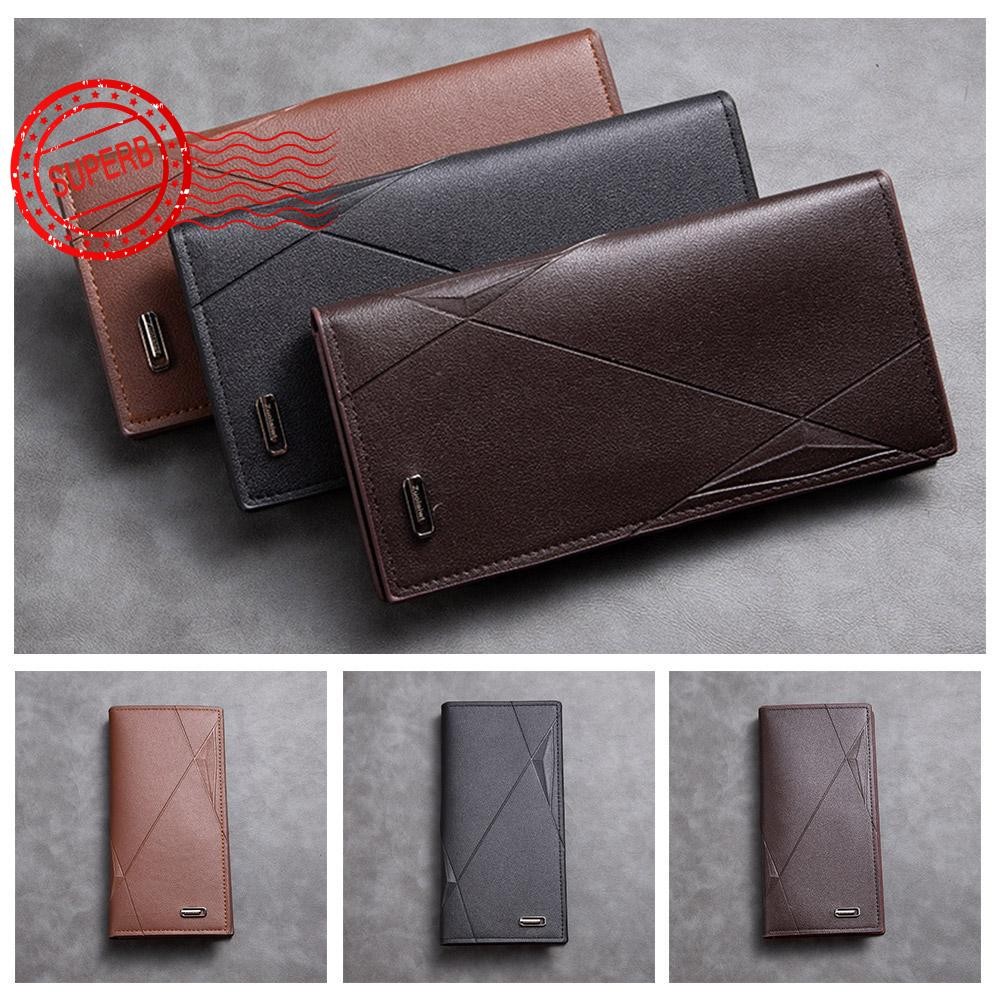 idud กระเป๋าสตางค์ผู้ชายใหม่ Youth Thin Soft Wallet ความจุขนาดใหญ่ Slot แฟชั่น Multi-card Business L