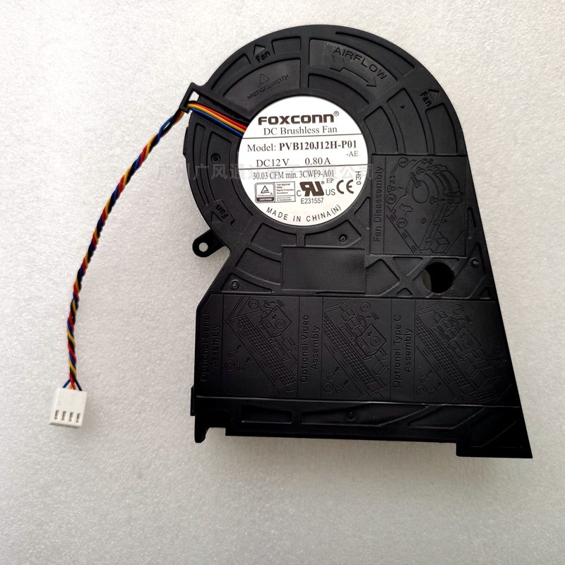 Foxconn PVB120J12H-P01 12V 0.80A พัดลมออลอินวัน 3CWF9-A01