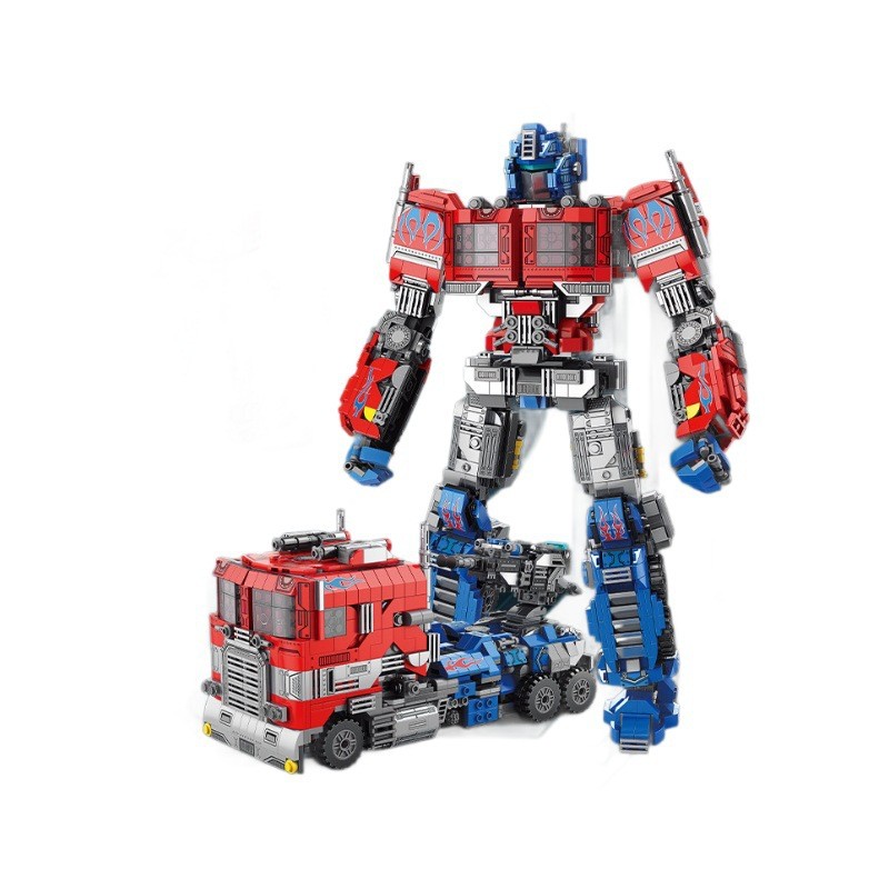 เข้ากันได้กับเลโก้บล็อกตัวต่อเปลี่ยน Bumblebee King Kong Optimus Heaven Mecha Car Robot Boy Assembly 6-12 ปี