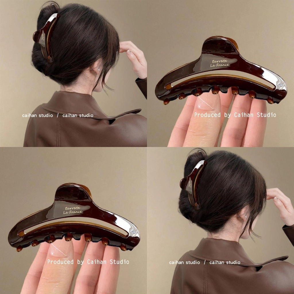 คลิปฉลามย้อนยุคฝรั่งเศส พลาสติกสำหรับผมหนา หลายสีให้เลือก