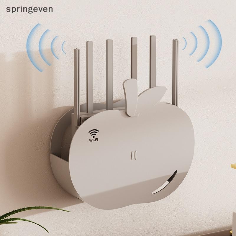 [สปริงเซเว่น] ใหม่ติดผนังชั้นวางเราเตอร์มัลติฟังก์ชั่ตกแต่งบ้านการควบคุมระยะไกลออแกไนเซอร์ชั้นเก็บสามารถถือสินค้าขนาดเล็กต่างๆหุ้นใ