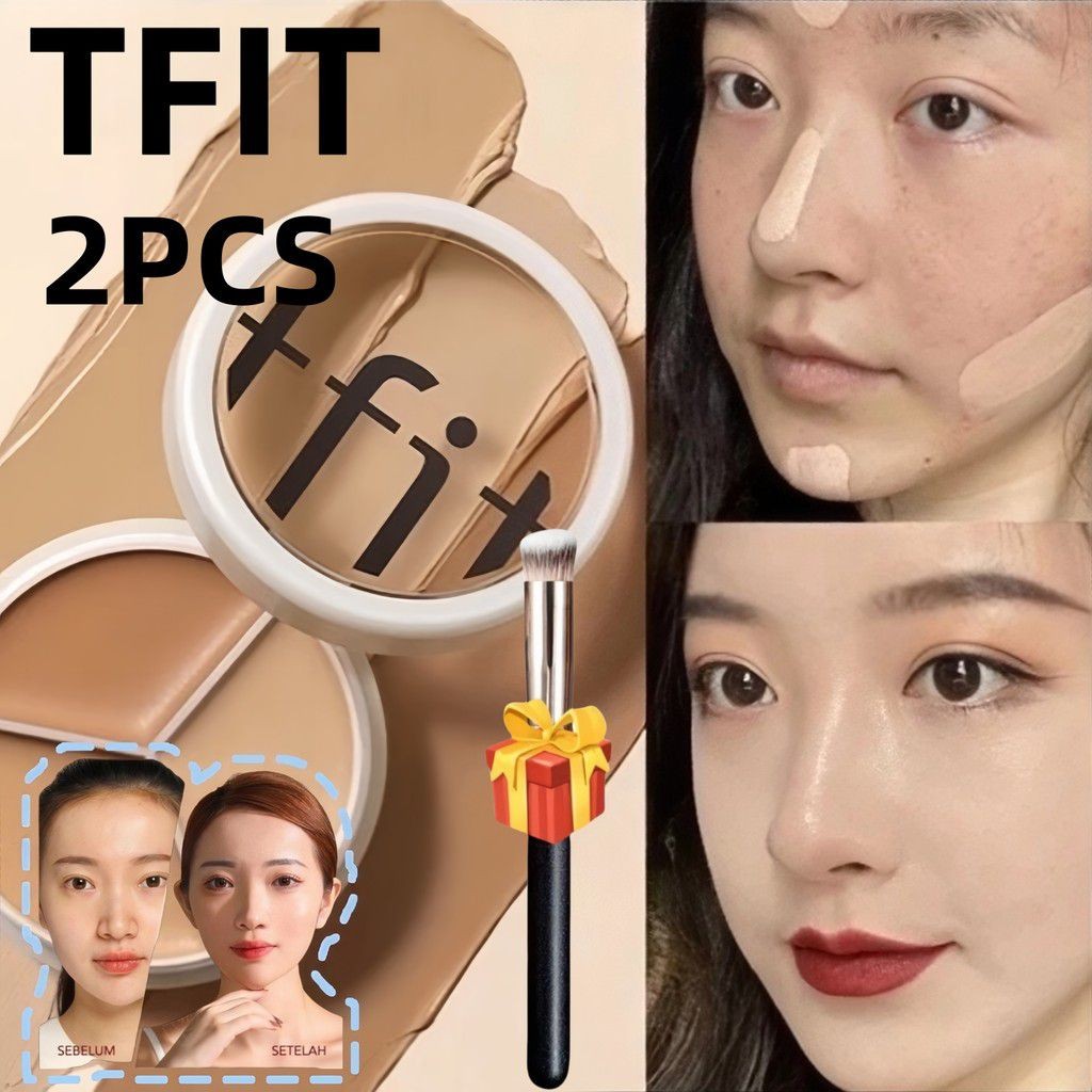 Free Gift2PCS TFIT คอนซีลเลอร์ 3 สี Dark Circles Cover Up Pro กันน้ํา Long-lasting Moisturizing แต่ง