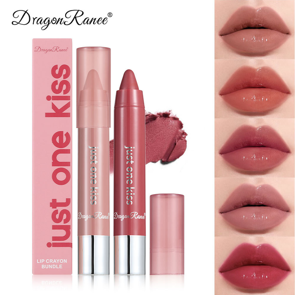 THIS.IS.US Hydrating Crayon Lipstick – Nude Mauve Shade, 3-in-1 Lip Pencil with Liner + Creamy Color