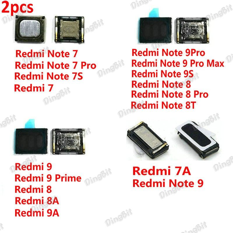 2PCS ใหม่ในตัวหูฟังหูฟังหูฟังลําโพงหูสําหรับ XiaoMi Redmi หมายเหตุ 9 9S 8T 8 7 Pro Max 7S 9A 9 8A 7A