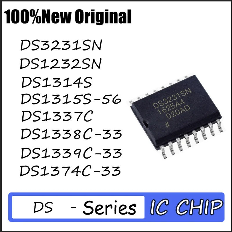 1-5PCS DS3231SN DS1232SN DS1314S DS1315S-56 DS1337C DS1338C-33 DS1339C-33 DS1374C-33 SOP-16 ชิป ic
