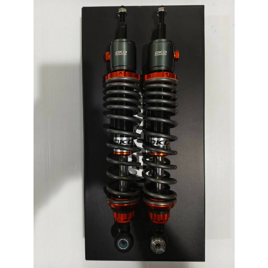 โช๊คหลังOKD สำหรับVespa GTS สีSR6 ยาว390mm เป็นโช๊คคู่ โช๊คOKDแท้