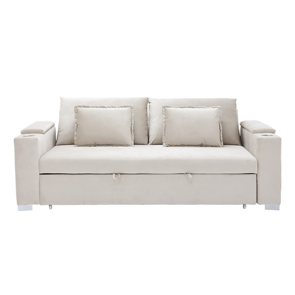 SB Design Square โซฟาเบด 3 ที่นั่ง รุ่น Rasia สีเบจ (220x101x90 ซม.)  แบรนด์ SB DESIGN SQUARE