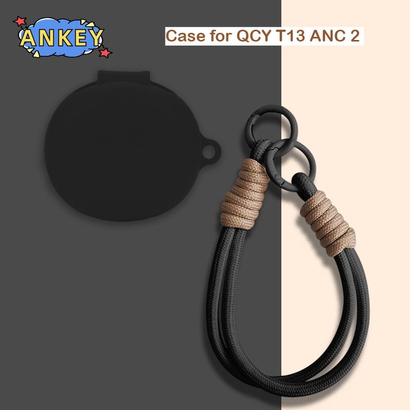for QCY T13 ANC 2 Protective Case Nylon Lanyard Soft Cover Shells Washable Housing Anti Dust Sleeve 