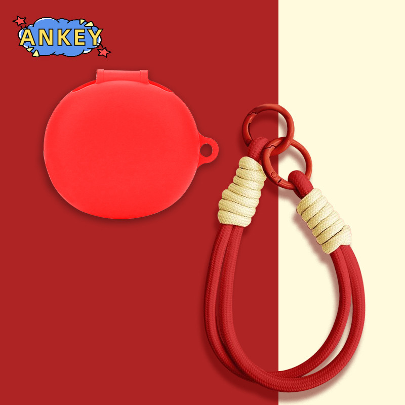 for QCY T13 ANC 2 Case Soft Silicone Protective Portable Scratch Shock Resistant Shell with Carabine