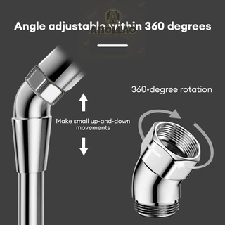 ลิโรร่า‌ตัวควบคุมมุมฝักบัว ตัวปรับมุมหัวฝักบัวพอร์ตสากลข้อศอกขนาด ขั้วต่อฝักบัวแบบใช้มือถือ
