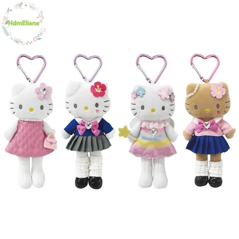 ตุ๊กตา Sanrio Hello Kitty แบบพวงกุญแจ สีดำ นุ่ม พกพาสะดวก เหมาะสำหรับตกแต่งกระเป๋าหรือเป็นของขวัญเด็ก