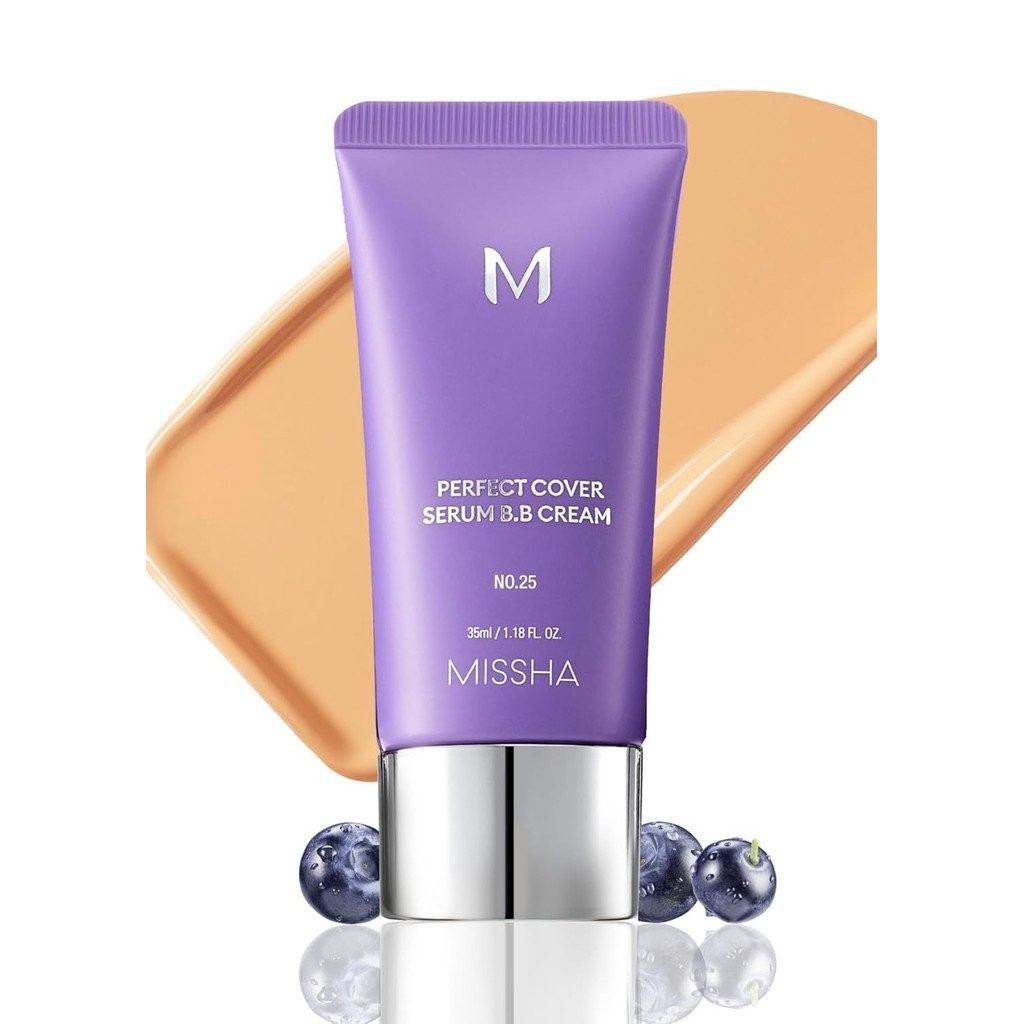 MISSHA M PERFECT COVER SERUM BB CREAM No.25 Warm Beige - Medium with Warm Undertone, BB Cream by Car