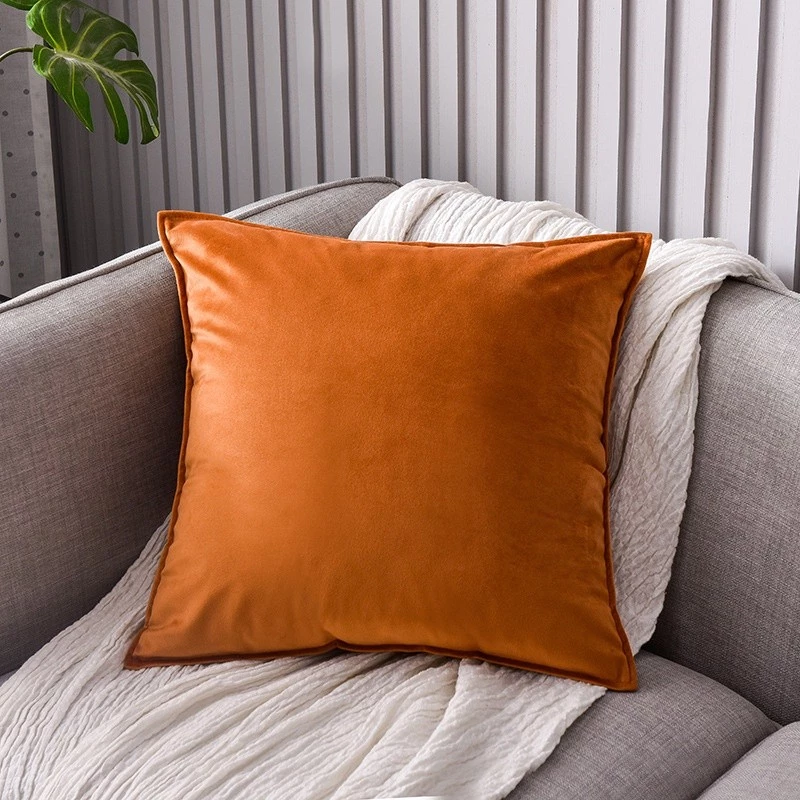 ปลอกหมอนอิงกํามะหยี่ 45x45 ซม. สีดํา สีเหลือง สไตล์นอร์ดิก ตกแต่งบ้าน thumbnail 5