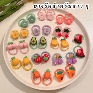100ชิ้น/เซ็ตเด็กสาวน่ารักการ์ตูนไนล่อน ส กรุบกรอบ ผู้ถือผมหางม้าผมวงยางรัดอุปกรณ์ผม Mini ยาง Band Headwear
