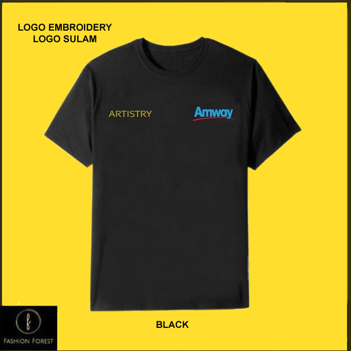 เสื้อยืดคอกลมผ้าฝ้ายสําหรับผู้ชายและผู้หญิงโลโก้เย็บปักถักร้อย Amway Artistry Makeup Skin Care BAJU 