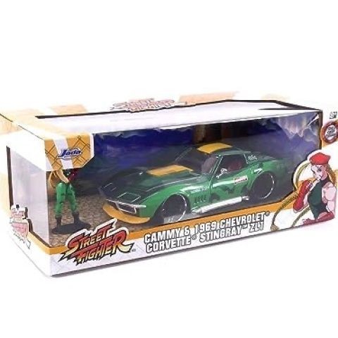 Fast Shipping Jiada 1/24 Street Fighter Series Corvette Sable ZL1 พร้อมตุ๊กตาโลหะผสม Jiami เคลือบ