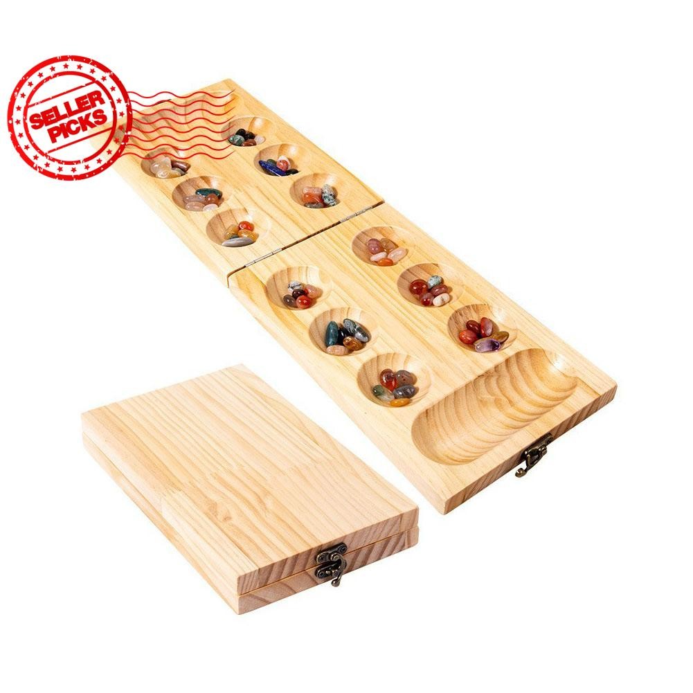 Africa Mancala Board Game Logical Thinking Training กระดานพับ J3z3
