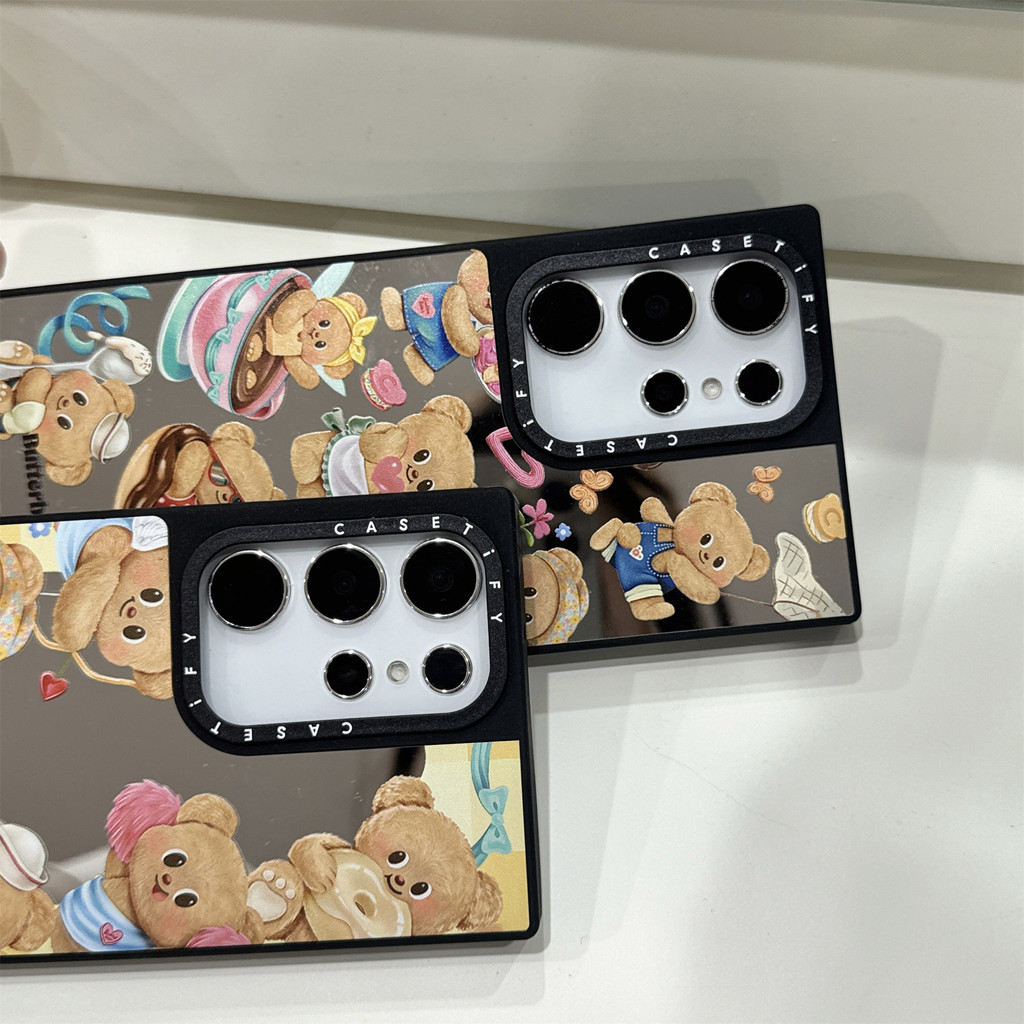 SAMSUNG น่ารักเนยหมีกระจกแม่เหล็กสําหรับSamsung Galaxy S25 24 23 UItraกันกระแทกป้องกันปลอก - รูปที่ 6