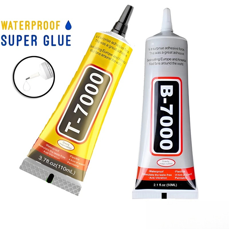 15/50/110ML B-7000 กาวใส T-7000 กาวสีดําสําหรับโทรศัพท์มือถือแท็บเล็ตซ่อม DIY กาวเครื่องมือ