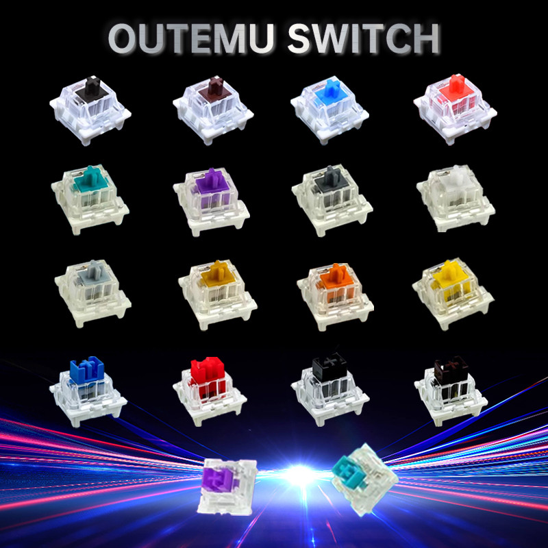 Switch for Keyboard 3Pin Linear Tactile Clicky Silent Switches for Mechanical Keyboards White Red Bl