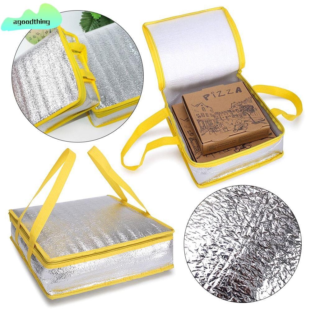 AGOODTHING Pizza Delivery Bag Delivery Carrier กระเป๋าเก็บความเย็นพับได้แบบพกพา