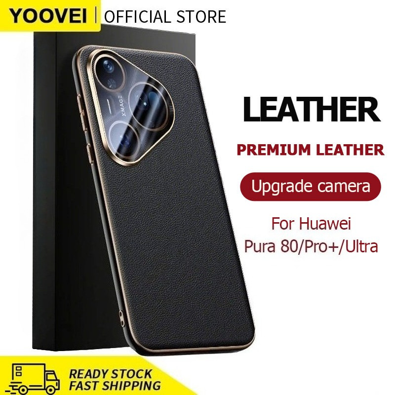 YOOVEI สําหรับ Huawei Pura 80 Pro+/Pura 80 Ultra เคสหนังเลนส์ใหม่รวมทุกอย่างเคสป้องกัน Huawei Pura 70 Pro+/70 Ultra Ultra เคสกันกระแทกบางเฉียบ