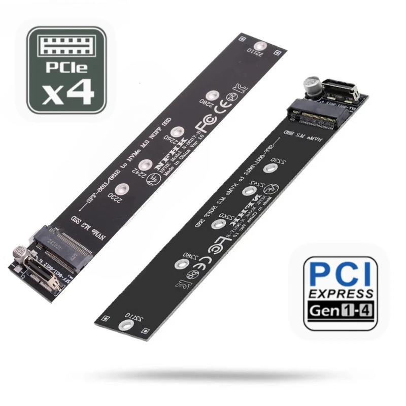 Oculink SFF-8611 SFF-8612 ถึง NVMe M.2 Ngff M-Key อินเทอร์เฟซอะแดปเตอร์การ์ดสําหรับ MVMe M2 SSD Dual