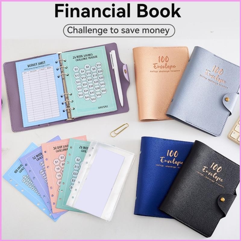 Cinn A6 Goal Oriented Saving Binder 100 วัน Challenge Unique front Envelope Storage