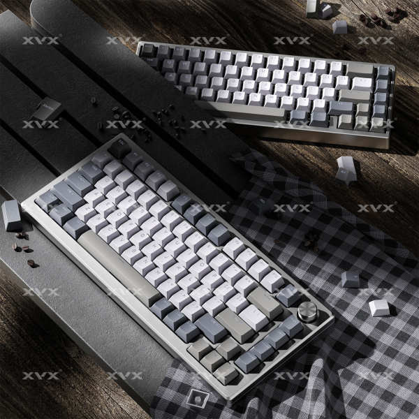 sa keycap gmk keycap keycap X XVX สีเทาหมอกเงินครีม Keycap สองสีโปร่งแสงแกะสลัก PBT สามสีโรงงานเดิมค