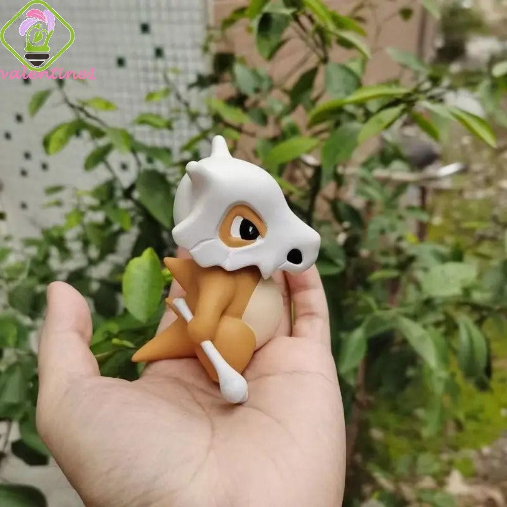 AVALENTINE Pokemon Cubone Action Figure, PVC น่ารักรุ่นอะนิเมะ Cubone รูปของเล่น,รถตกแต่งตารางอะนิเม