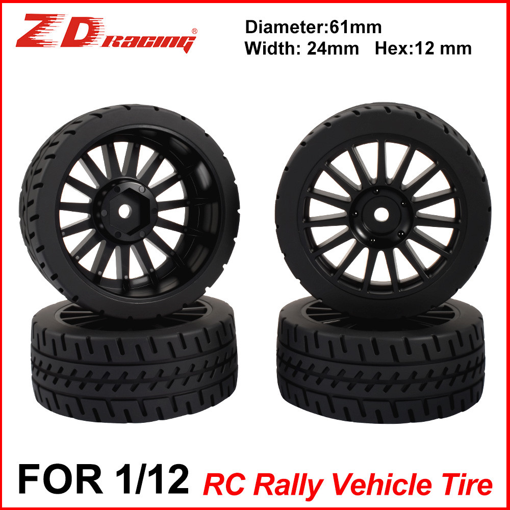 ZD Racing 2PCS RC รถยางยางยาง Hex 12 มม.สําหรับ Racing Drift รถ RX12