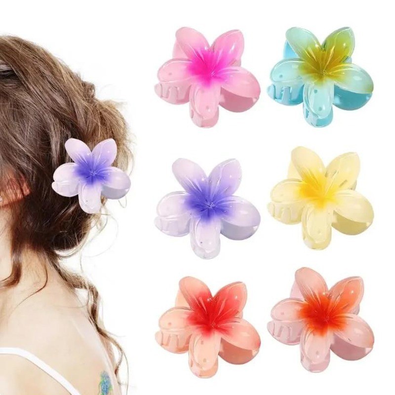 1/3/5 ชิ้น 4 ซม.ลูกอมสีดอกไม้ขนาดเล็ก Claw คลิป - ฤดูร้อนชายหาดวันหยุดหางม้า Hairpin - แฟชั่นอุปกรณ์เสริมผม