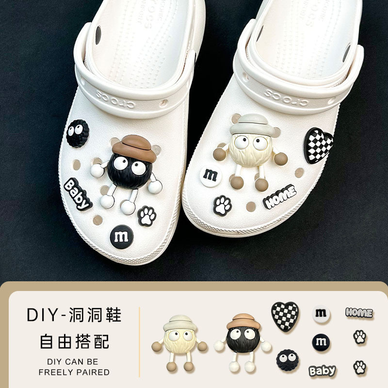 [Briquettes 5 Series] รองเท้ารูดอกไม้ที่ถอดออกได้ diy การ์ตูนอุปกรณ์เสริมอุปกรณ์เสริมความรู้สึกระดับไฮเอนด์หัวเข็มขัดรองเท้าพร้อมสต็อก